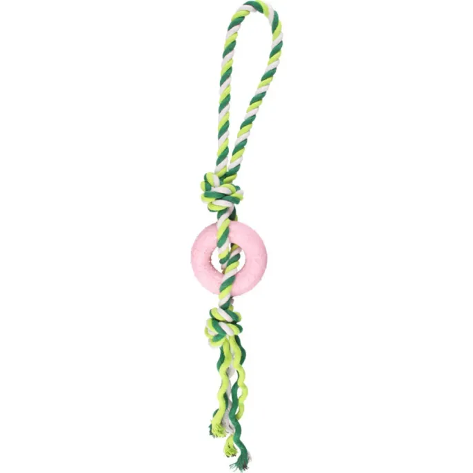Chew-Resistant Pet Dog Cotton Rope with TPR Ring8 Chew-Resistant Pet Dog Cotton Rope with TPR Ring8