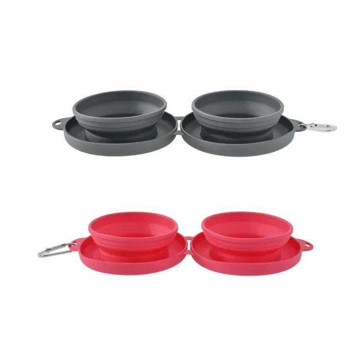 Portable Pet Double Bowl Portable Pet Double Bowl