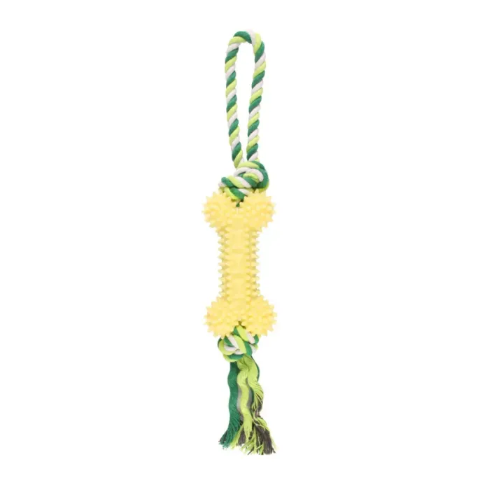 bone rope toy dog