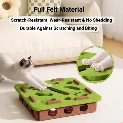 Durable Felt Cat Puzzle Box