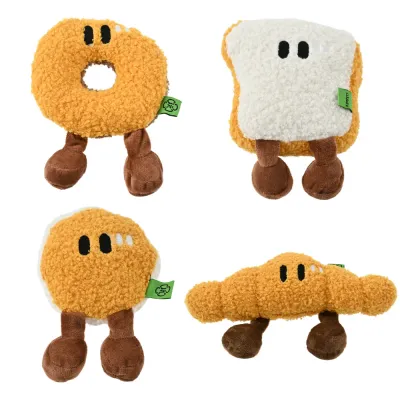 Squeaky Plush Dog Toy Breakfast Bread Series_2 Squeaky Plush Dog Toy Breakfast Bread Series_2