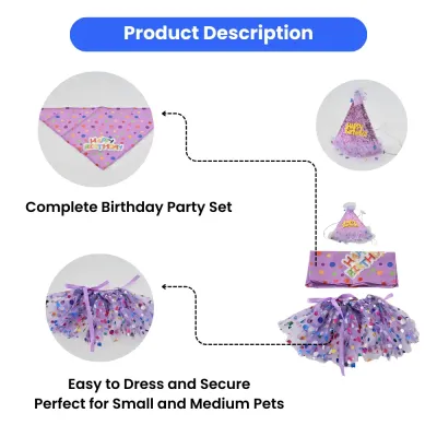 3 PCS Set Birthday Party for Dogs_7 3 PCS Set Birthday Party for Dogs_7