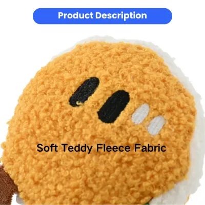 Squeaky Plush Dog Toy Breakfast Bread Series_4 Squeaky Plush Dog Toy Breakfast Bread Series_4