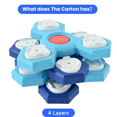4 Spinning Layers Pet Training Rotate Dog Puzzle Toys_1
