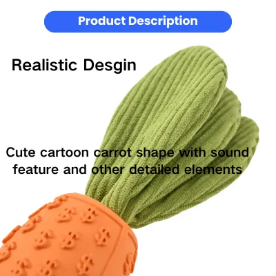 Interactive Teeth-Cleaning Carrot Rubber Squeaky Dog Toy_4 Interactive Teeth-Cleaning Carrot Rubber Squeaky Dog Toy_4