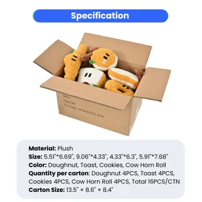 Squeaky Plush Dog Toy Breakfast Bread Series_8 Squeaky Plush Dog Toy Breakfast Bread Series_8