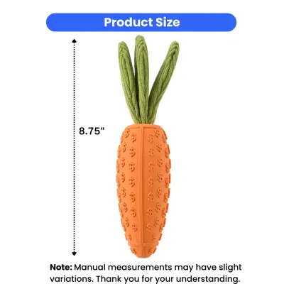 Interactive Teeth-Cleaning Carrot Rubber Squeaky Dog Toy_7 Interactive Teeth-Cleaning Carrot Rubber Squeaky Dog Toy_7