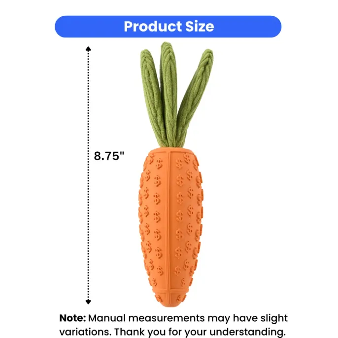 Interactive Teeth-Cleaning Carrot Rubber Squeaky Dog Toy_7 Interactive Teeth-Cleaning Carrot Rubber Squeaky Dog Toy_7