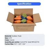 Interactive Teeth-Cleaning Carrot Rubber Squeaky Dog Toy_8 Interactive Teeth-Cleaning Carrot Rubber Squeaky Dog Toy_8