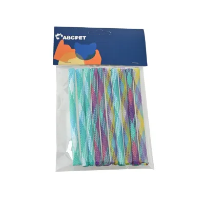 10 PCS Interactive Plastic Colorful Spiral Springs Cat Toy, Color Random_1 10 PCS Interactive Plastic Colorful Spiral Springs Cat Toy, Color Random_1