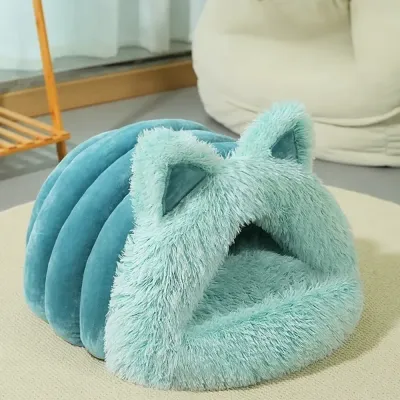 Best L Size Fluffy Cat Ear Pet Bed Best L Size Fluffy Cat Ear Pet Bed