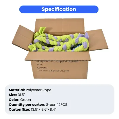 woven plush dog toy