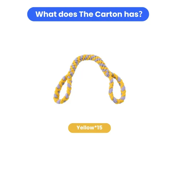 Double Handle Pet Dog Rope Toy color