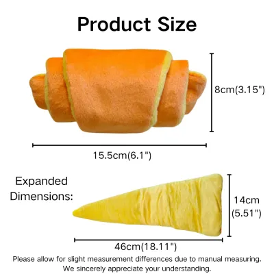 Crinkle Paper Expandable Bread Dog Toy with Snack Pocket2 Crinkle Paper Expandable Bread Dog Toy with Snack Pocket2