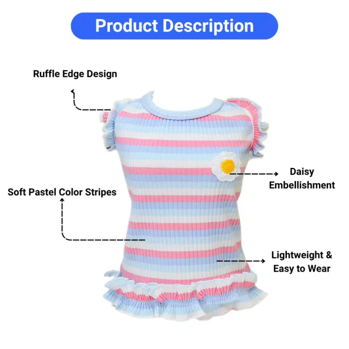 daisy embellishment dog clothes