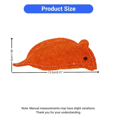 loofah mouse toy