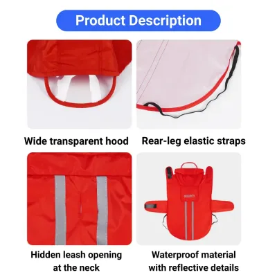 dog raincoat with leash hole