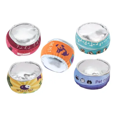 Catnip Tin Toy with Crinkle Paper Sound for Active Play Catnip Tin Toy with Crinkle Paper Sound for Active Play