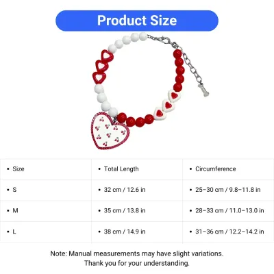 heart pendant pet collar