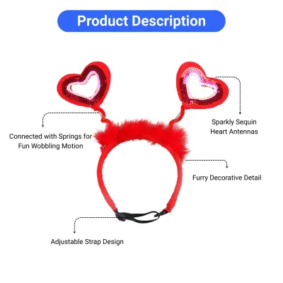heart antenna pet headwear heart antenna pet headwear