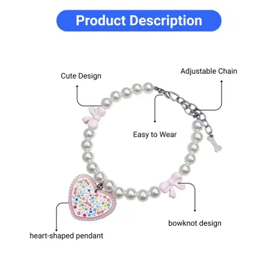 bowknot pet necklace
