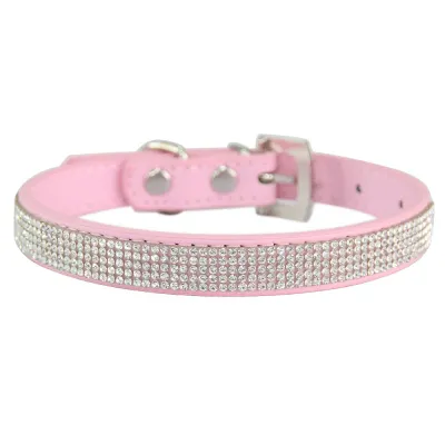 Sparkling Rhinestone Dog Collar for Small Medium Dogs4 Sparkling Rhinestone Dog Collar for Small Medium Dogs4