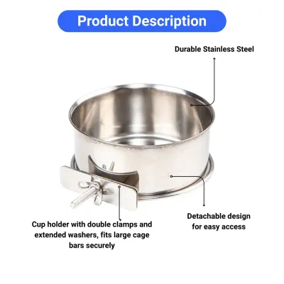 Easy clean stainless steel bird feeding bowl Easy clean stainless steel bird feeding bowl