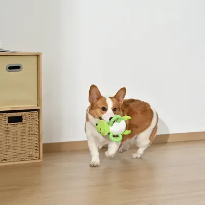 Green Turtle Style Tug-of-War Dog Toy with Squeaker4 Green Turtle Style Tug-of-War Dog Toy with Squeaker4