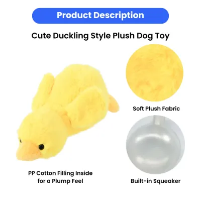 Cute Duckling Style Plush Dog Toy with Squeaker7