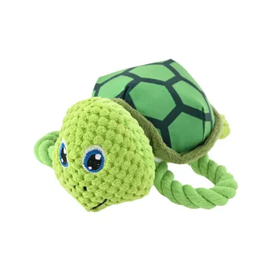 Green Turtle Style Tug-of-War Dog Toy with Squeaker1 Green Turtle Style Tug-of-War Dog Toy with Squeaker1
