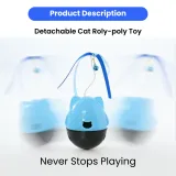 Multifunctional Detachable Cat Roly-Poly Toy with Bell and Ribbon7