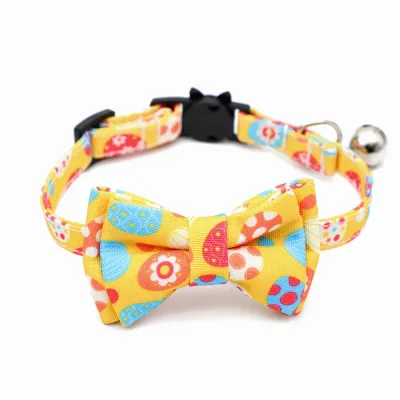 Wholesale Easter Egg Rabbit Carrot Cute Easter   Cat Collar with Bow Tie 