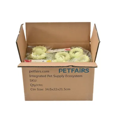 Four-Color Set Teeth Cleaning Beef Flavor TPR Dog Toy2