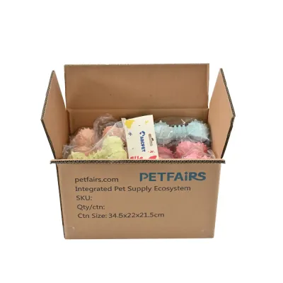 Four-Color Mixed Set Beef Flavor Bone Style TPR Dog Toy2