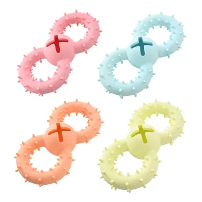 Four-Color Set Teeth Cleaning Beef Flavor TPR Dog Toy1
