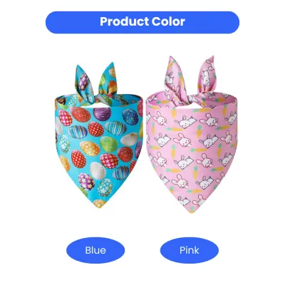 Easter Egg Rabbit Printed Cute Soft Pet Dog Bandana Easter Egg Rabbit Printed Cute Soft Pet Dog Bandana