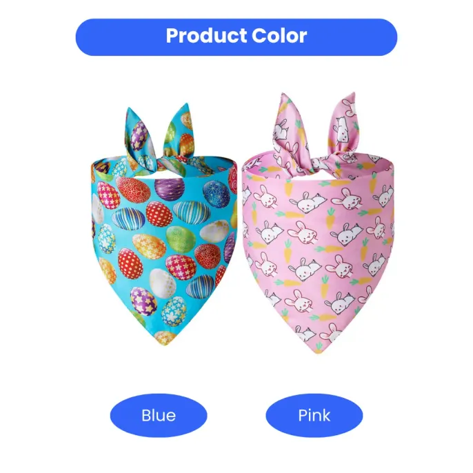 Easter Egg Rabbit Printed Cute Soft Pet Dog Bandana Easter Egg Rabbit Printed Cute Soft Pet Dog Bandana