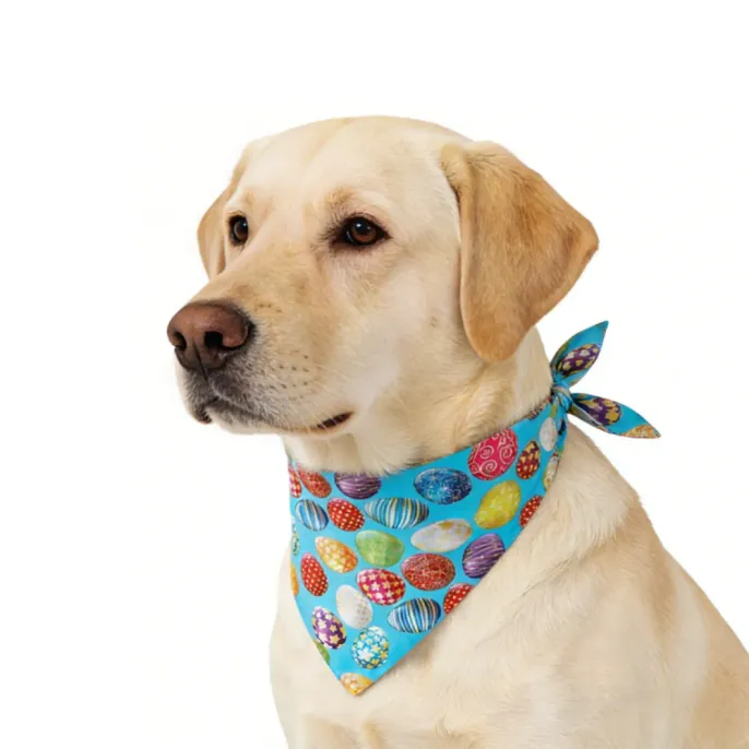 Wholesale Easter Egg Rabbit Printed Cute Soft Pet Dog Bandana Wholesale Easter Egg Rabbit Printed Cute Soft Pet Dog Bandana