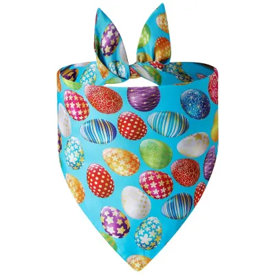 wholesale Easter Egg Rabbit Printed Cute Soft Pet Dog Bandana wholesale Easter Egg Rabbit Printed Cute Soft Pet Dog Bandana