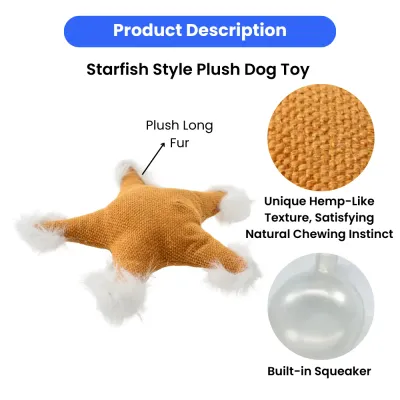 Summer Marine Life Series Starfish Style Squeaky Plush Dog Toy6 Summer Marine Life Series Starfish Style Squeaky Plush Dog Toy6