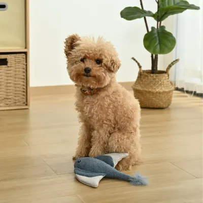 Summer Marine Life Series Stingray Style Squeaky Plush Dog Toy3 Summer Marine Life Series Stingray Style Squeaky Plush Dog Toy3