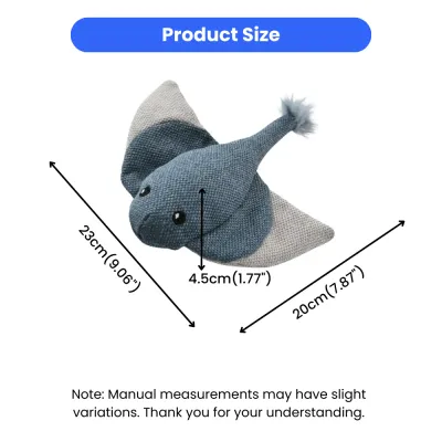 Summer Marine Life Series Stingray Style Squeaky Plush Dog Toy5 Summer Marine Life Series Stingray Style Squeaky Plush Dog Toy5
