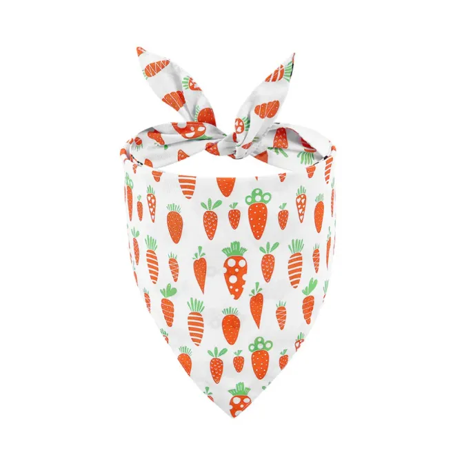 Easter Bunny and Egg   Dog Bandana Pet Bib Cute Soft Festive Pet Scarf 