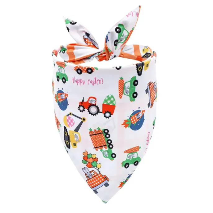 Easter Bunny and Egg Dog  Bandana Pet Bib Cute Soft Festive Pet 