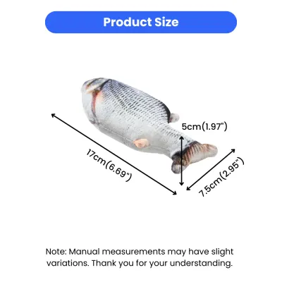 3-Color Mixed Realistic Fish Style Short Plush Cat Toy5