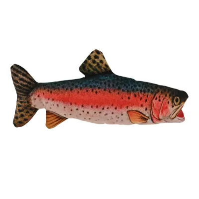 Realistic Rainbow Trout Style Durable Squeaky Plush Dog Toy1 Realistic Rainbow Trout Style Durable Squeaky Plush Dog Toy1