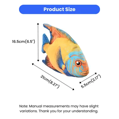 Realistic Triggerfish Style Durable Squeaky Plush Dog Toy4 Realistic Triggerfish Style Durable Squeaky Plush Dog Toy4