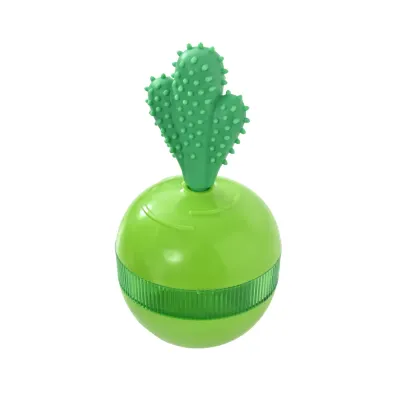 Detachable Green Radish Design Rotatable Treat Dispensing Dog Toy1