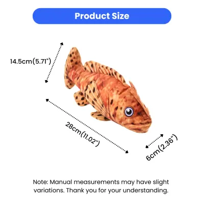 Realistic Stonefish Style Durable Squeaky Plush Dog Toy4