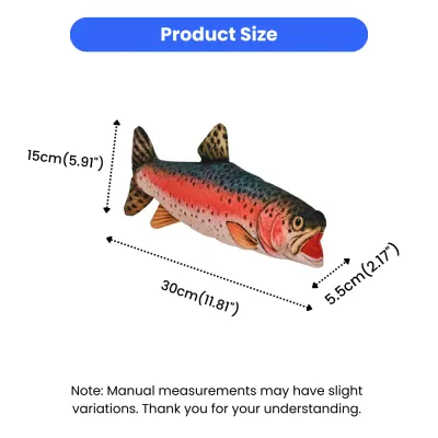 Realistic Rainbow Trout Style Durable Squeaky Plush Dog Toy4 Realistic Rainbow Trout Style Durable Squeaky Plush Dog Toy4